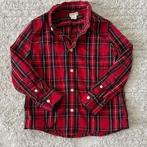 Crewcuts Kids Red Plaid Button Down Shirt